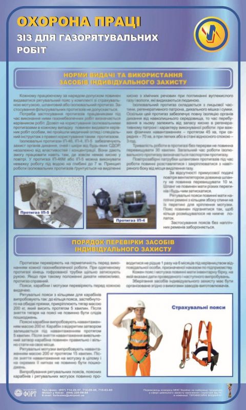 ЗІЗ для газорятувальних робіт. 0,6х1,0