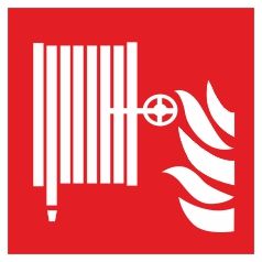 Знак пожежного обладнання. Пожежний кран-комплект.
