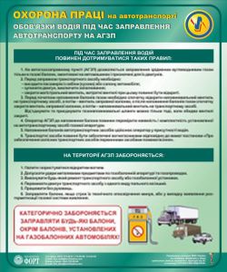 Обов'язки водія під час заправлення автотранспорту на АГЗП. 0,5х0,6