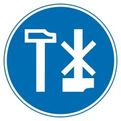 Знак приписуючий. Працювати з інструментом, що не дає іскри.