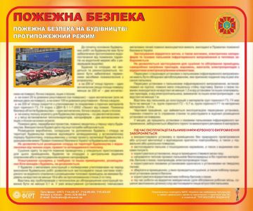 Протипожежний режим. Пожежна безпека на будівництві. 0,5х0,6