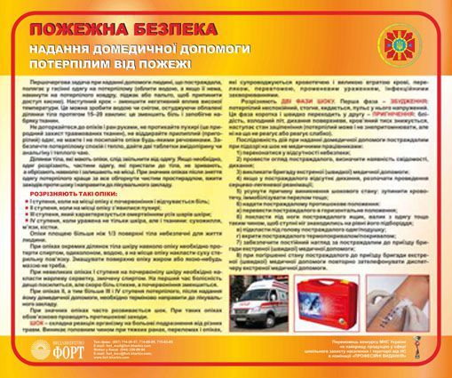 Надання домедичної допомоги потерпілим від пожежі. Пожежна безпека на будівництві. 0,5х0,6