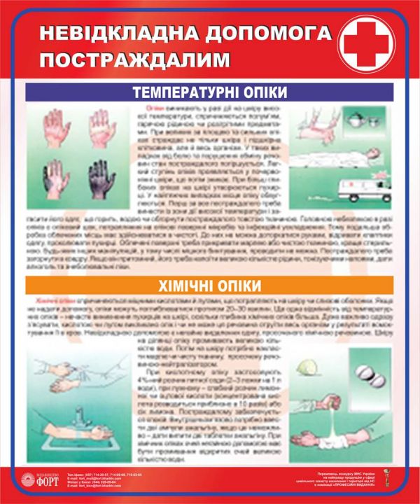 Хімічні опіки. Температурні опіки. Домедична допомога постраждалим.  0,5х0,6