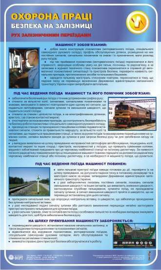 Рух залізничними переїздами. Безпека на залізниці. 0,6х1,0