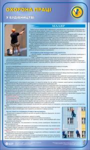 Безпека праці при будівництві. Маляр. 0,6х1,0